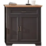 Innostyle Landscape Schuhschrank, Graphit, Eiche, 2 Fächer, 1 Schubladen, 93x102x41 cm, Beimöbel erhältlich, Garderobe, Schuhaufbewahrung, Schuhschränke