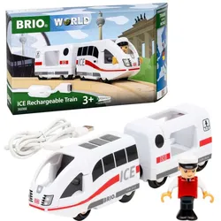 BRIO Bahn - 36088 Trains of the World ICE Akkureisezug, Akku-betriebene Spielzeuglok