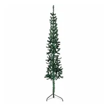 vidaXL Künstlicher Halb-Weihnachtsbaum Schlank Grün 210 cm