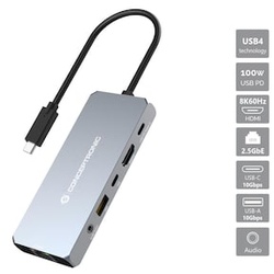 Conceptronic DONN22G 6-in-1 USB4 Dockingstation 40Gbps 8K 60Hz HDMI 2.5GbE