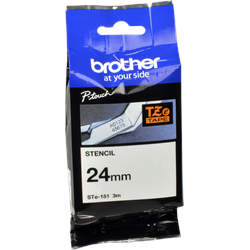 Brother Stempelband STe-151  schwarz auf transparent  24mm / 3m