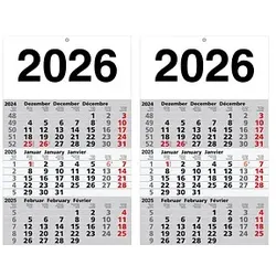 2 3-Monats-Wandkalender 2026