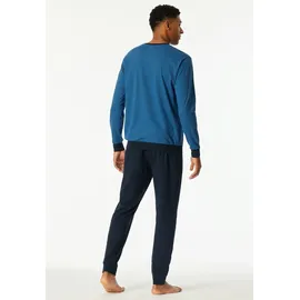 SCHIESSER Schlafanzug Basic Blau 48