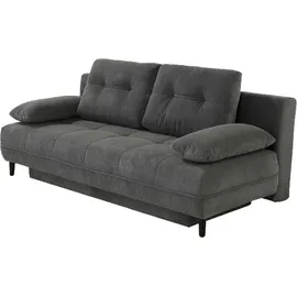 Jockenhöfer Schlafsofa JOCKENHÖFER GRUPPE "Til", grau, B:206cm T:98cm, Korpus: 95% Polyester, 5% Nylon;Kissen: 95% Polyester, 5% Nylon, Sofas, Schlafsofa, Wellenschaumpolster,mit Gästebettfunktion und Stauraum/Bettkasten