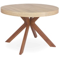 Menzzo Myriade Tisch ausziehbar, Holz, Metall, Einheitsgröße