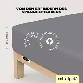 schlafgut Easy Jersey 180 x 200 - 200 x 220 cm gray mid