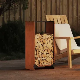 vidaXL Kaminholzregal Wetterfester Stahl 40 x 30 x 80 cm Silberfarben