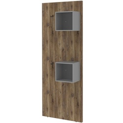 röhr 2 Paneel-Elemente Cube offen 2 Haken grau, 80x220.5x30 cm