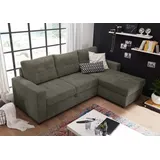 ed-lifestyle polstermöbel Adone Ecksofa 230 x 154 cm Stone (Braun/Grau)
