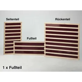 InfraWorld Infrarot Flächenheizung Fußteil Einzelelemente Espe in rot 112 x 33 cm - Rot