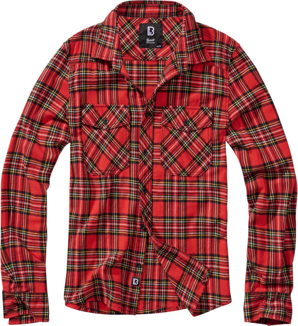 Brandit Check Shirt, rood, 2XL