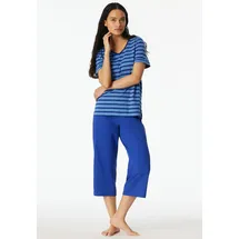SCHIESSER Schlafanzug Pyjama Blau 42