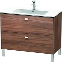 Duravit Brioso Waschtischunterbau BR440301079 1020x479mm, Nussbaum Natur/Chrom, 2 Auszüge