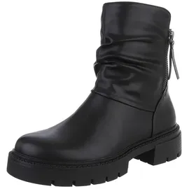 Ital-Design Stiefelette Damen Schwarz 36