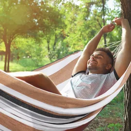 Relaxdays Hängematte braun