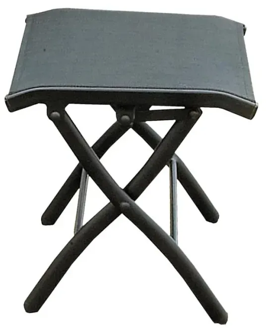 Gartenhocker Andy aus Textilene, Schwarz