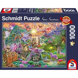 Schmidt Spiele Puzzle Verzaubertes Drachenland (Puzzle), 1000 Puzzleteile