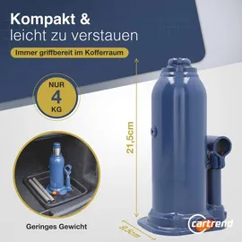 CARTREND Wagenheber Metall 185-360 mm blau