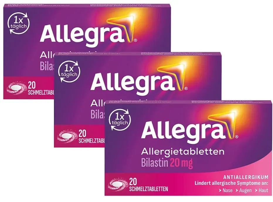 Allegra Allergie & Heuschnupfen Schmelztabletten mit Bilastin