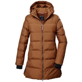 KILLTEC Steppmantel KOW 359 GRLS QLTD PRK Mädchen Parka: wasserabweisend, windabweisend, regulierbare Kapuze braun 152 EU