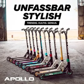 Apollo Stunt Scooter Genius Pro | Robuster Kinder ABEC 9 Kugellager | Freestyle-Tretroller 10 Jahre | ab 6 Jahren | perfekt auch als Stadtroller