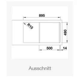 Blanco Zenar 5 S InFino Becken rechts schwarz (526046)