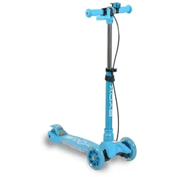 Byox Kinderroller Cube, 3 Räder, klappbar, Klingel Melodie Frontlicht Handbremse blau
