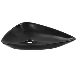 Waschbecken Keramik Dreiecksform | vidaXL : Farbe - Schwarz