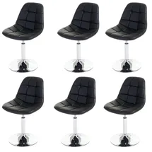 MCW Esszimmerstuhl A60 Kunstleder schwarz 6er Set