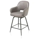 Henders & Hazel Nikolas Tresenstuhl drehbar Stoff Pala/Metallgestell - Graphit