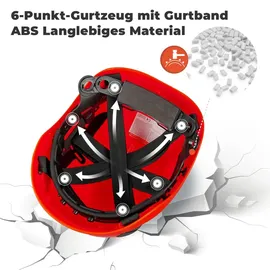 mustbau Sicherheitshelm Schutzhelm Set - EN397 mit Ohrschützer und Netzvisier - Verstellbarer Kopfbügel von 53 bis 63 cm - Ideal für Forstwirtscha