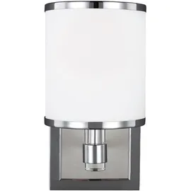 Feiss Elstead Lighting Wandleuchte Prospect, Chrom, Nickel, Metall, Glas, 16.5x24.8x12.8 cm, Grüner Punkt, RoHS, Nur In Filialen Erhältlich