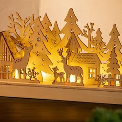 FHS LED-Silhouette Rentiere warmweiß