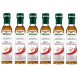 6x Monini Natives Olivenöl Extra Knoblauch- und Chili-Pfeffer-Geschmack 250ml