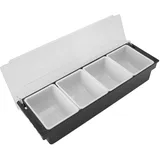 Gewürz-Organizer, Bar-Obstbehälter, Premium-Kunststoff, stark, langlebig für Obst (4 Fächer) Küche