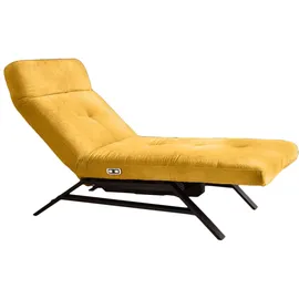 KAWOLA Liege AMERIVA Polyester 80 x 0 x 0 cm Gelb mit Kissen/Kopfteil