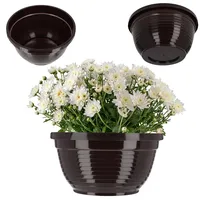 Kadax Schale aus Kunststoff, runde Blumenschale, wetterfester Pflanzkübel für