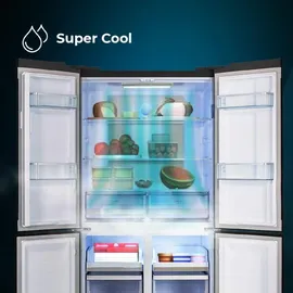 Cecotec Bolero CoolMarket 4D Side-by-Side (490 l, 1830 mm hoch, Schwarz)