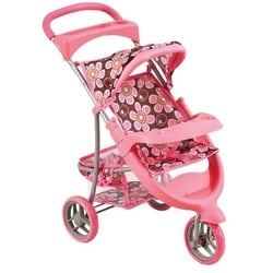 Bino 82920 - Puppenwagen, Puppen Buggy, Jogger, rosa