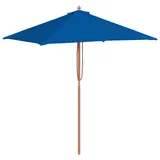 vidaXL Sonnenschirm mit Holzmast 150 x 200 cm Blau