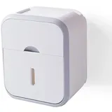 Grauer, Wandmontierter Toilettenpapierhalter, Kein Bohren Erforderlich, Mit Papierauswurf Und Rollenspender, Badezimmerablage, Ohne Rollenachse