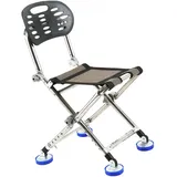 Perfeclan Angelstuhl, Strandstuhl, 150 kg, robuster Sitz, tragbar, langlebig, Campinghocker, zusammenklappbar, mit Rückenlehne für Outdoor- und