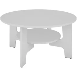 byLIVING Couchtisch JONNY, Breite 80 cm, weiß, praktischem Ablageboden