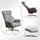 Homcom Relaxsessel mit Hocker, Fernsehsessel mit Liegefunktion, verstellbare Kopfstütze, Drehbar TV-Sessel bis 150 kg, für Wohnzimmer, Sessel, Relaxsessel