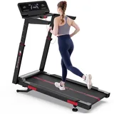 CITYSPORTSPRO Laufband für Zuhause bis 200 kg belastbar, 16.5 km/h Walking Pad Klappbar, Leises Elektrisches Laufband Schreibtisch mit LED-Anzeige, App und Fernbedienung