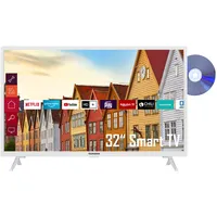 Telefunken XF32K559D-W 32 Zoll Fernseher / Smart TV (Full HD, HDR, Triple-Tuner, DVD-Player, Bluetooth) - 6 Monate HD+ inklusive [2022] [Energieklasse F]