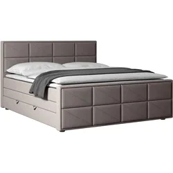 Boxspringbett Oslo Hellgrau ca. 180x200 cm Hellgrau