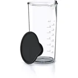 Arendo Mixbecher 600 ml, Kunststoff, mit Deckel, für Handmixer