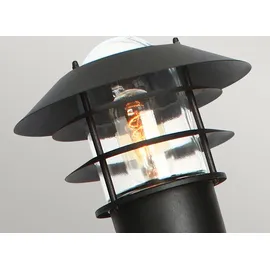 Elstead Lighting Pollerlaterne E27 schwarz IP44 mit Bewegungsmelder