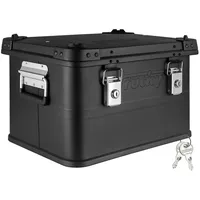 Trucky Aluminium Box mit Deckel Schwarz Alu Kiste Box